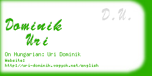 dominik uri business card